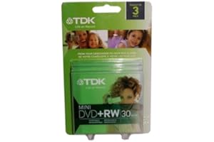Tdk 3 Pack Mini Dvd+Rw 30 Minute 1.4Gb Discs With Case