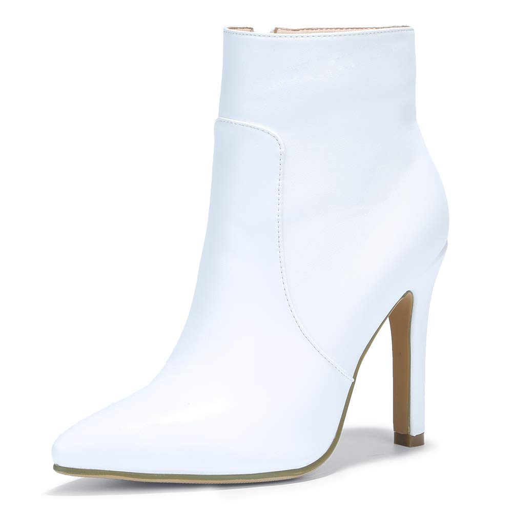 IDIFU Women High Heel Pointed Toe Ankle Boots