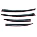 LQQDP Set of 4 JDM 3D Wavy MU Style Front+Rear Smoke Sun/Rain Guard Outside Mount Tape-On Acrylic Window Visors For 06-11 Honda Civic 4-Door Sedan