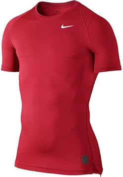 Amazon Co Jp ナイキ Np クール コンプレッション S S クルー トップ ユニバーシティレッド ジムレッド ホワイト 657 Xl スポーツ アウトドア