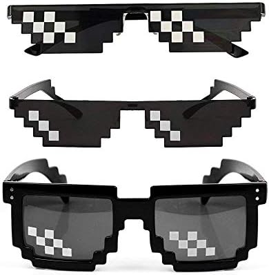 Amazon Co Jp モザイクサングラス モザイクメガネ パーティー 仮装メガネ ケース付き 笑い ネタ おもしろい Thug Life 宴会 Deal With It おもちゃ タイプb ホビー
