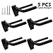 FF Elaine 5 Pack Black Guitar Hanger Hook Holder Wall Mount Display with Screws Fits Most Guitars