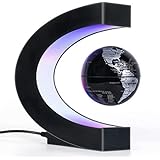 Magnetic Levitation Floating Globe with LED Light, Desk Gadget Decor, Fixture Floating Globes & Shade, Cool Tech Gifts for Men/Father/Husband/Boyfriend/Kids/Boss, Great gift idea