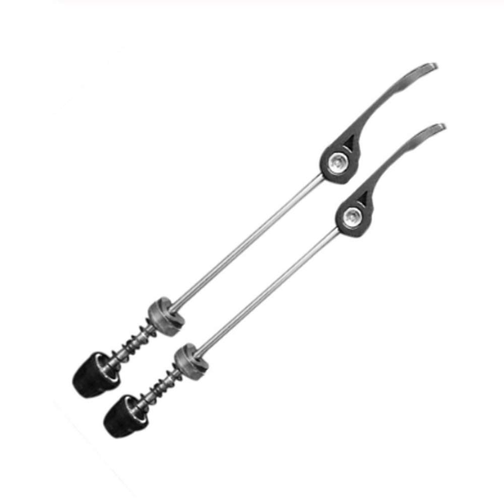 IKAAR 1 Pair Quick Release Skewer, Bicycle Quick Release Skewer Front and Rear Wheel Hub Cycling Quick Releases for Road Mountain Bicycle MTB Black