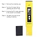 Vantacool Digital PH Meter, PH Tester with ATC,Water Quality Tester 0.01pH High Accuracy, 0.00-14.00 Measurement Range, 0.01 Resolution Measure Household Drinking Water (YELLOW)