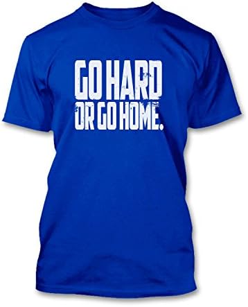 New Mens Frosty Tees Go Hard Or Go Home Weightlifting Regular T Shirt Tee Royal Blue L