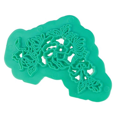 WinnerEco 3pcs Flower Print Plastic Fondant Embosser Mold Cookie Cake DIY Baking