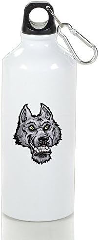 Wolf Head Aluminum Sports Water Bottle