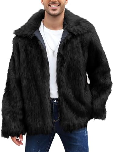 Ablanche Urban Fur Fitter Hoooded Men's Faux Fur Reversible Jacket