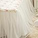 LELVA Beautiful Lace Ruffle Queen Bed Skirt Romantic Girls Bed Sheets Skirted Sheet