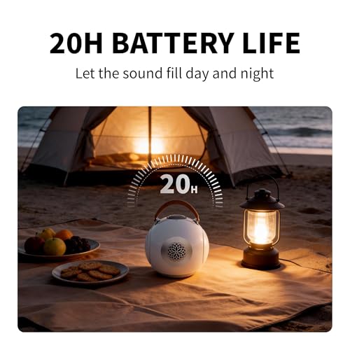UB+ dB1 doubleBASS Bluetooth Speaker, Hi-Fi, Deep Bass, Waterproof, Portable, Wireless, 40W, 20H Playtime, Long Battery, IPX5, Bluetooth 5.3, EQ, TWS, Type-C, AUX, Support for stands(Glossy White)