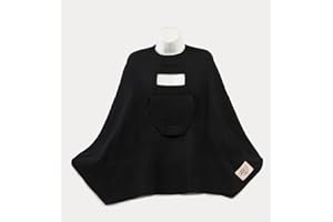 LOOKEE LOOKY Nursing Covers -100% Muslin Organic Cotton - Breathable - Beautiful - Complete Privacy - Made by a Mother - USA Company - "Mone" (Black)