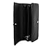 Michael Kors Fulton Pebbled Leather Flap Continental Wallet (Black with Silver Hardware)