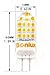 Bonlux 120V GY6.35 LED Light Bulb 40W Equivalent T3/T4/T5 G6.35 Bi-pin JC Type Halogen LED Replacement Bulb for Under-cabinet Accent Puck Light Desk Lamp Lighting (Warm White, pack-4)