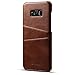 Samsung Galaxy S8 Plus Wallet Phone Case, Slim Leather Back Case Cover With Credit Card Holder Brown Case