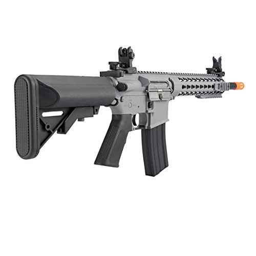 UKARMS Lancer Tactical M4 KEYMOD AEG FIELD Metal Gears Airsoft Gun Rifle w/9.6v Battery & Charger (Grey High Velocity)