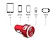 Car Mount Cell Phone Holder Universal for windshield Accessories Compatible to Samsung Galaxy S7 S6 S5, iPhone 6s 5s 5c and other mobile + Car charger, red.