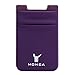 Monca Phone Wallet Stick on, RFID Blocking Phone Card Holder for Back of Phone Stick On Sticky Adhesive Attachment iPhone Wallet & iPhone Credit Card Holder (RFID Purple)