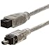 3ft 9 pin Male to 4 pin Male Clear Firewire 800/400 Cable for IEEE 1394 devices