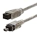 3ft 9 pin Male to 4 pin Male Clear Firewire 800/400 Cable for IEEE 1394 devices