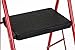 COSCO 3-Step Big Step Folding Step Stool with Rubber Hand Grip, Red