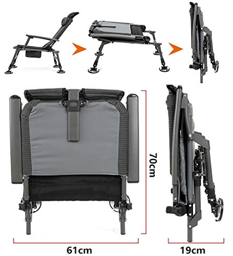 Klappstühle XUEP Tragbarer Angelstuhl Camping Klapp-Sportstuhl Verstellbare Beine Hochleistungs-Camping-Liegestuhl… – Bild 4