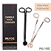 PILPOC Candle Wick Trimmer, Wick Clipper, Wick Cutter, Candle Accessory, Polished Stainless Steel Wick Trimmer, Exclusive Complete Gift Set (Black)