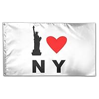 Colby Keats I Love NY New York Garden Lawn Flags Indoor Outdoor Decoration Home Banner Polyester Sports Fan Flags 3 X 5 Foot