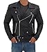 fjackets Motorcycle Jacket Men - Real Lambskin Leather Riding Jackets For Motorcycles Men - Black Leather Jacket For Men | [1100055] Negn XL