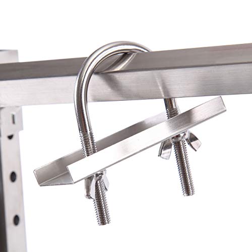 TryE Rotisserie Roaster Grill Skewer Spit Stainless Steel Hog Roasting Machine Charcoal BBQ Pig Lamb