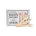 Disposable Wooden Cutlery Utensil Set by Eco Gents. Eco-Friendly, Biodegradable, and Compostable, Awesome for Camping and BBQ's Pack of 200 |100 Forks, 50 Spoons, 50 Knives| Natural and Organic |