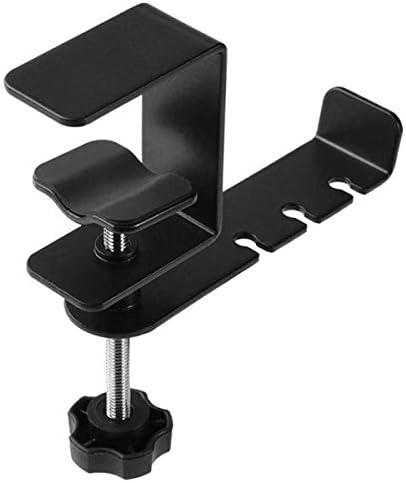 Senmubery ヘッドフォンハンガー 360度回転 ユニバーサル アルミニウムヘッドフォン調整可能ヘッドセットスタンド クランプマウント デスクフックホルダー すべてのヘッドフォンサイズに適合