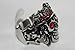 Stainless Steel Pirate Skull King with Red CZs Wide Cast Ring (14)