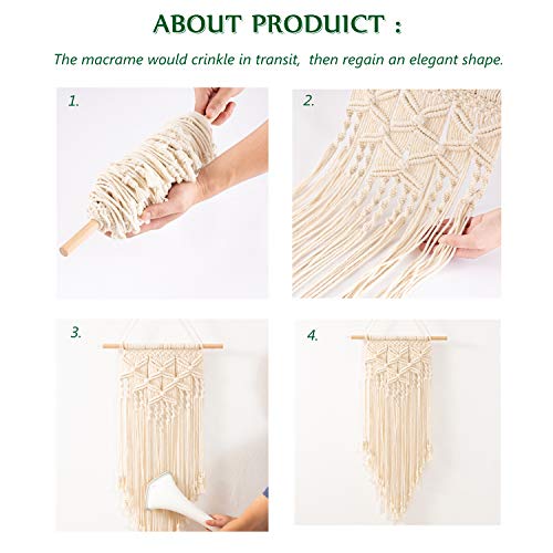 Ossier Macrame Wall Hanging Woven Boho Chic Wall Decor, Wall Hanging Decor for Apartment, Dorm Room, Party Decorations, Home Decoration, 16\