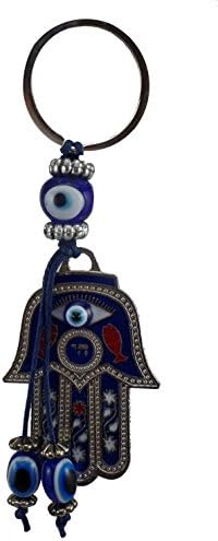 Hamsa Hand Keychain - Lucky Eye Key Ring - Hand of Fatima Keychain