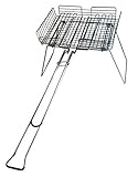 Rome Industries 66D Rome's Chrome Plated Steel Basket Broiler Deluxe with Grill Stand, 29-Inch, Chrome