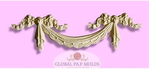 Silicone Fondant Mold, Swag Curtain Ribbon