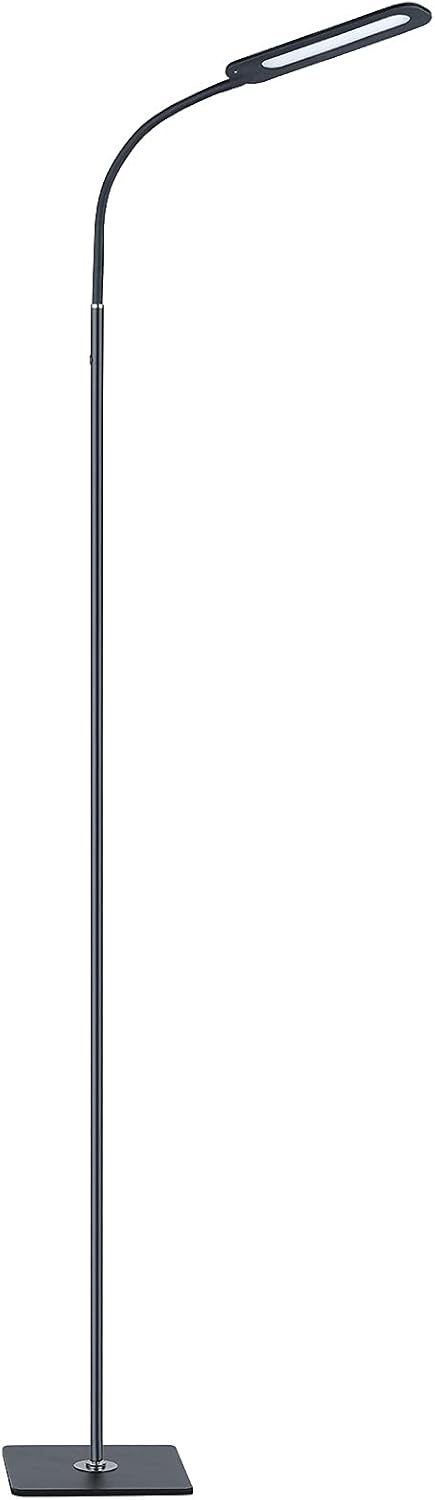 ALongDeng LED Floor Lamp with Adjustable Gooseneck, Height Adjustable Modern Standing Lamp, 10 Brightness Levels & 3 Color Temperatures, 14W Dimmable Reading Lamps for Bedroom Office Living Room Piano: Home Improvement