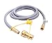 KIBOW 12Ft 1/2 Inch ID Low Pressure Natural Gas and Propane Gas Hose Assembly-CSA Certified