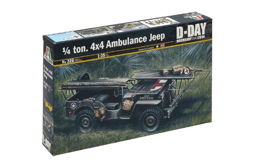 Italeri 510000326 – 1: 35 1/4 Ton 4x4 Ambulance Jeep