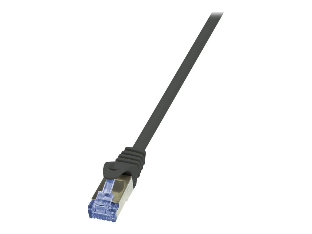 LogiLink CQ4023S Cat 7 600MHz S/FTP PrimeLine Patch Cable, 0.50 Meter Length, Black, Black, 0.50 Meter Length