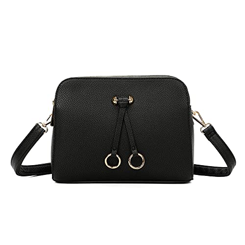 ELIOX Women's Small Shoulder Bag with 3 Large Compartments – Hand Bag PU Leather Synthetic – Fashion Handbag Shoulder Bags – Crossbody Bag