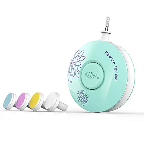 5 in 1 Electric Nail Drill, Mini Nail File Kit Manicure & Pedicure Care Set Kit for Buffing, Grooming, and Polishing of Nails at Home - Battery Powered Cordless