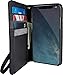 Smartish iPhone X/XS Wallet Case - Keeper of The Things - Folio Wallet Synthetic Leather Portfolio Flip Credit Card Cover with Kickstand (Silk) - Black Tie Affair