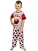 Sesame Street Boys' Toddler 3-Piece Pajama Set, Elmo-Cherry Red, 3T