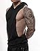 Manstore Mens Workout Hooded Tank Tops Sleeveless Muscle Gym Hoodies with Kanga Pocket