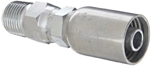 Eaton Weatherhead Coll-O-Crimp 08U-J08 Male Pipe Swivel Fitting, Low Carbon Steel, 1/2" Hose ID, 1/2" Pipe Size