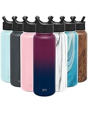 Simple Modern Insulated Water Bottle and Straw Lid Reusable Wide Mouth Stainless Steel Flask Thermos