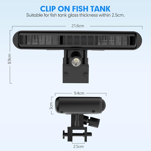 hygger Aquarium Cooler, Intelligent Automatic Temperature Control, Quiet Aquarium Fan, Adjustable Air Speed Aquarium Water Cooler