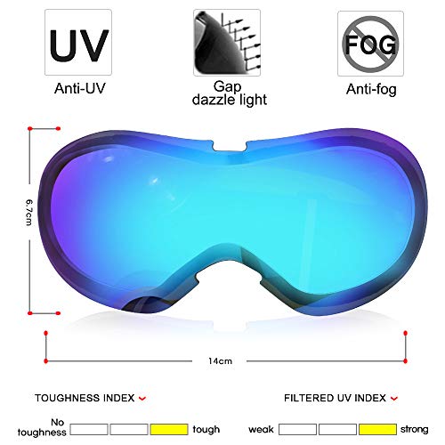 image for Zacro Ski Goggles for Kids - Kids Snow Snowboard Goggles with Ski Mask